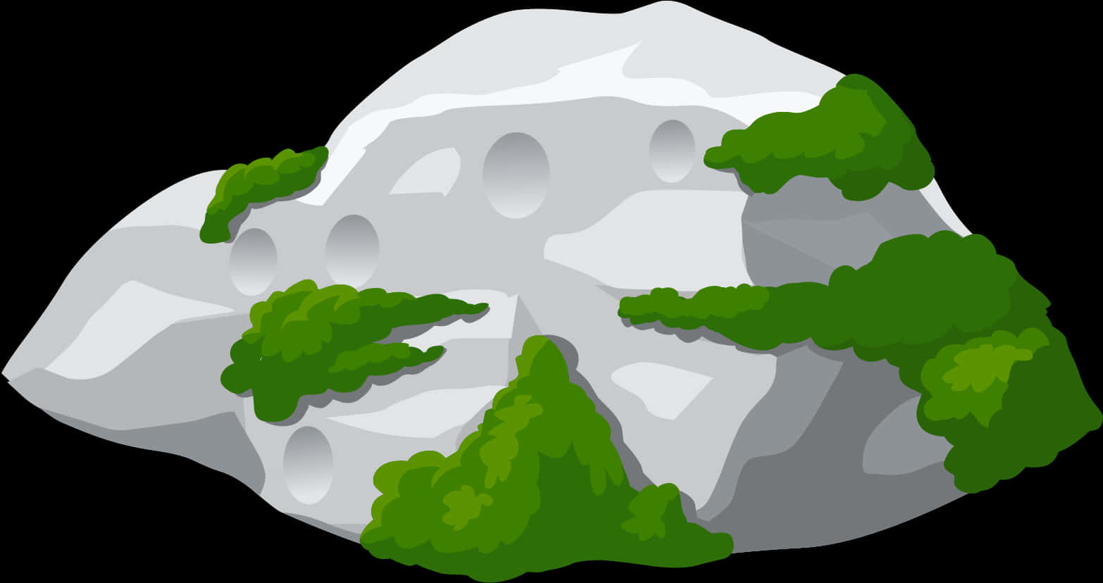 Snowy Mountain Rock Vector Illustration PNG image