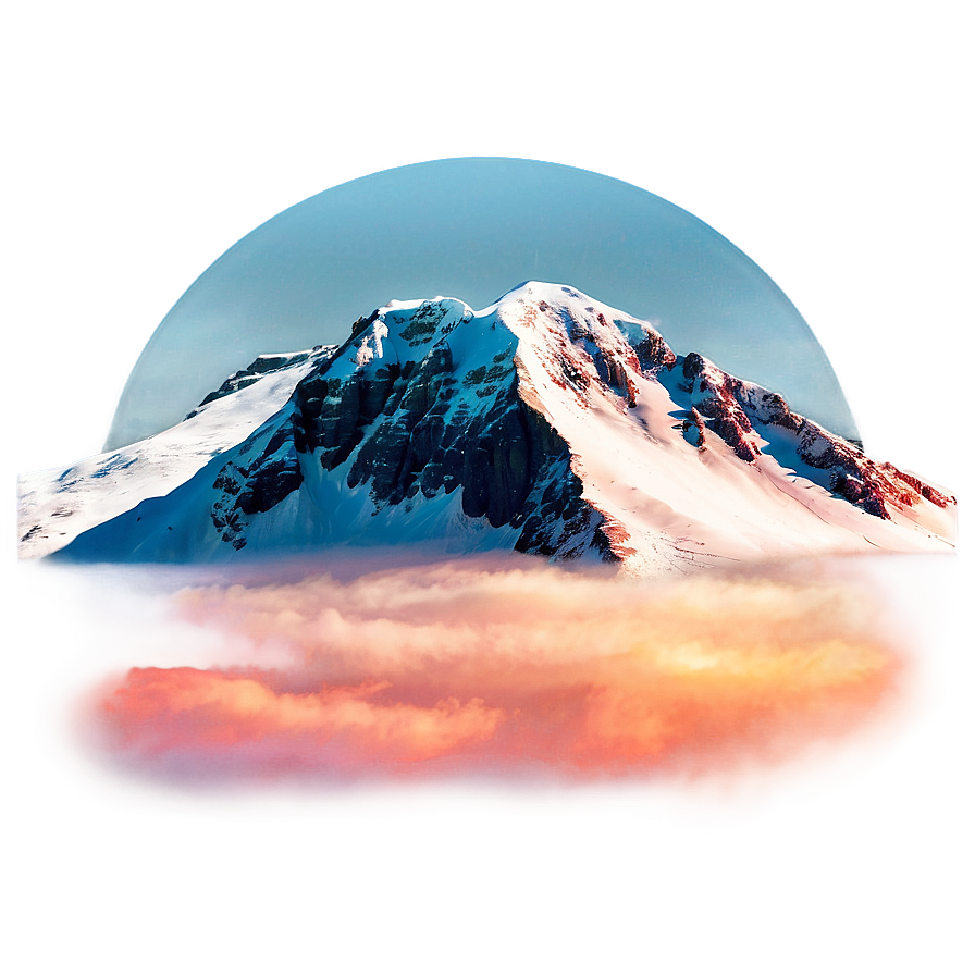 Snowy Mountain Sunrise Png 06252024 PNG image