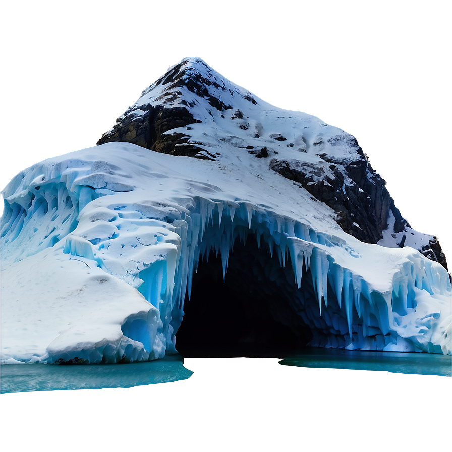 Snowy Mountain With Ice Cave Png 94 PNG image