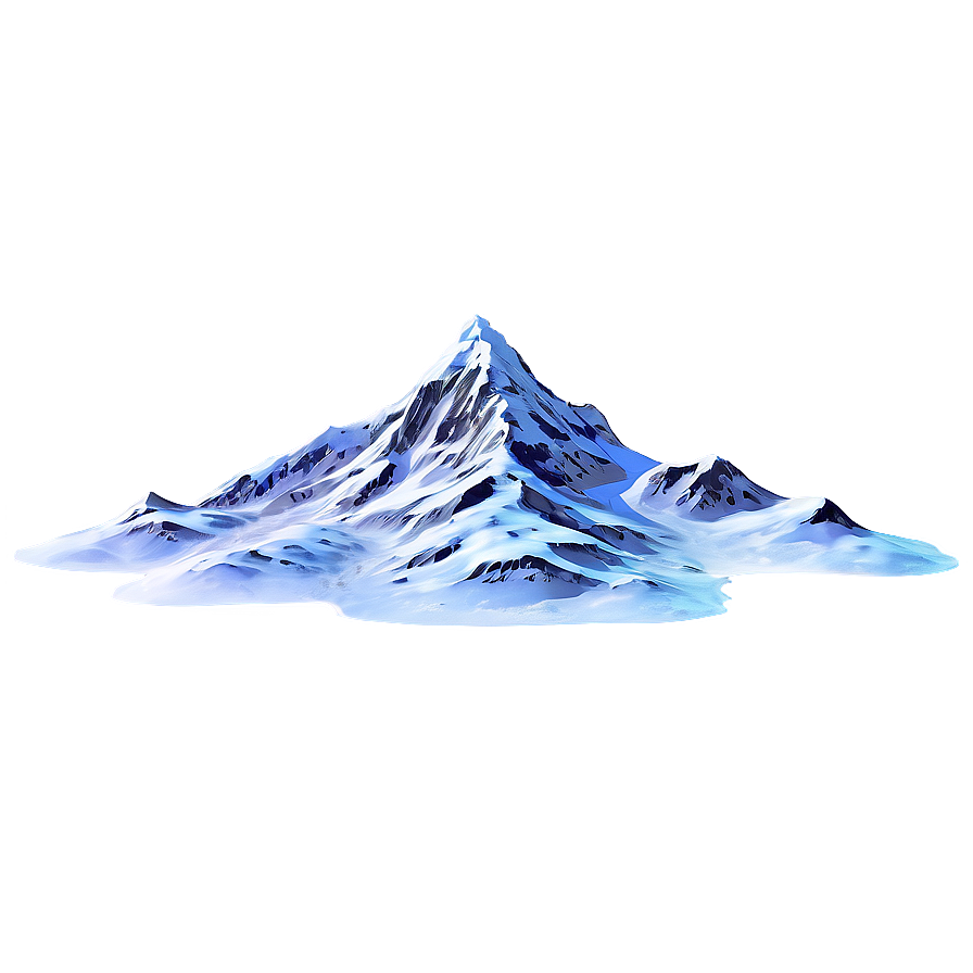 Snowy Mountain With Snowflakes Png 50 PNG image