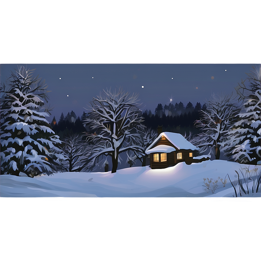 Snowy Night Christmas Eve Png 29 PNG image