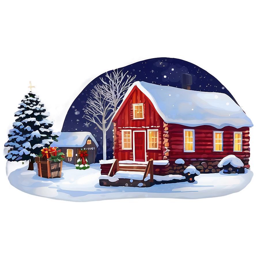 Snowy Night Christmas Eve Png 45 PNG image