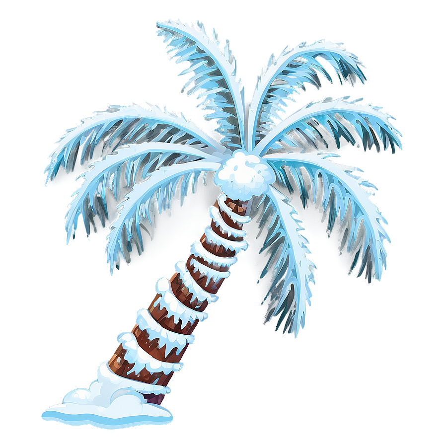 Snowy Palm Tree Png Lev27 PNG image