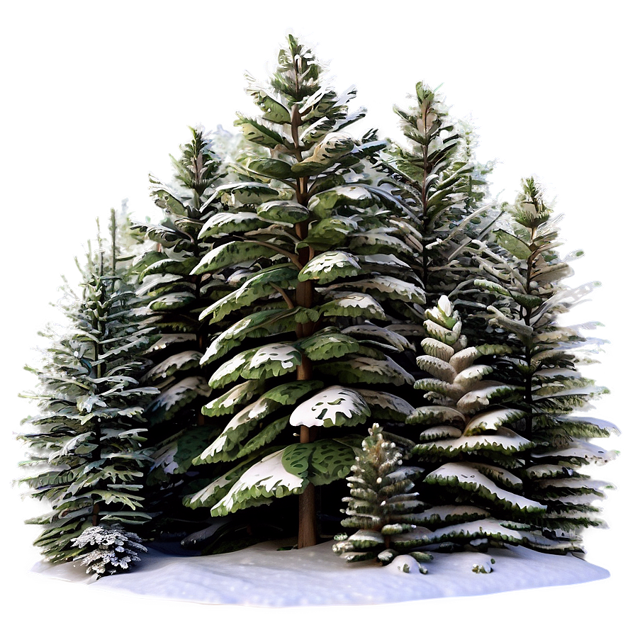 Snowy Pine Forest Trees Png 22 PNG image