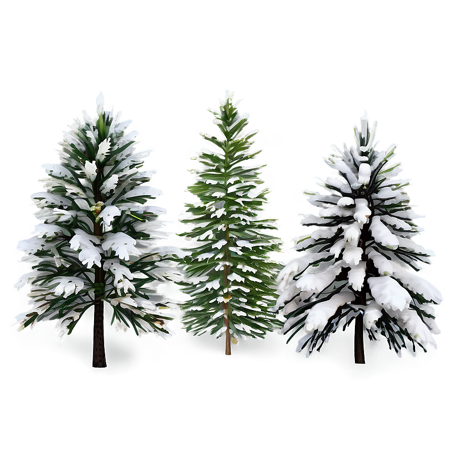 Snowy Pine Trees Png 05042024 PNG image