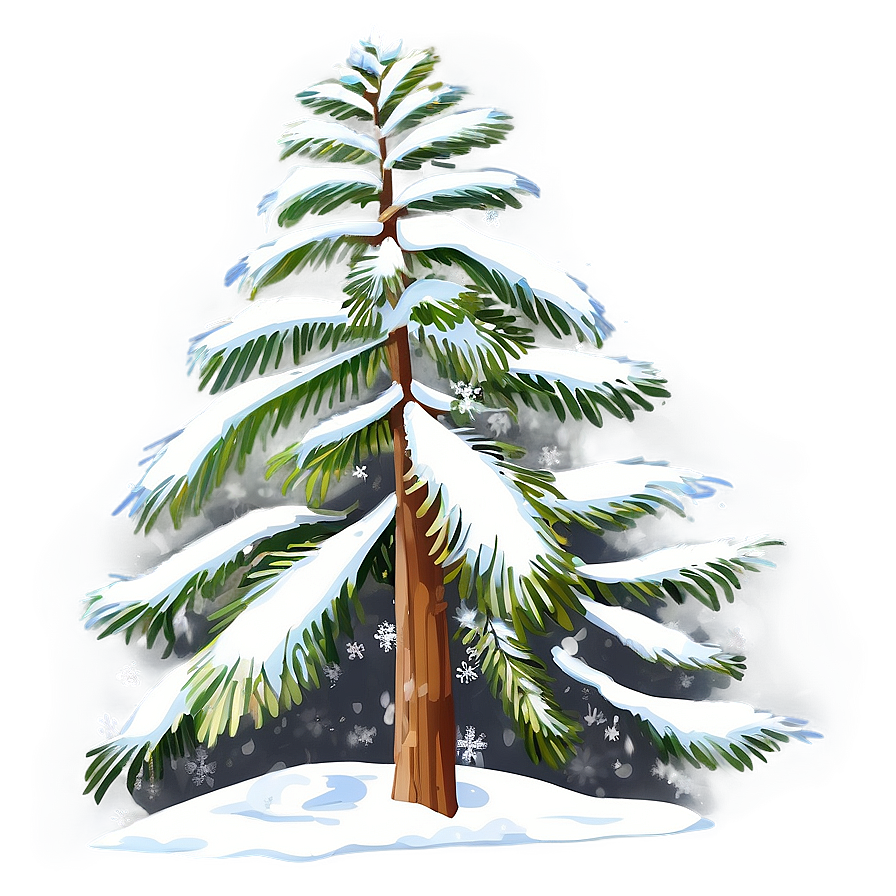 Snowy Pine Trees Png 05042024 PNG image