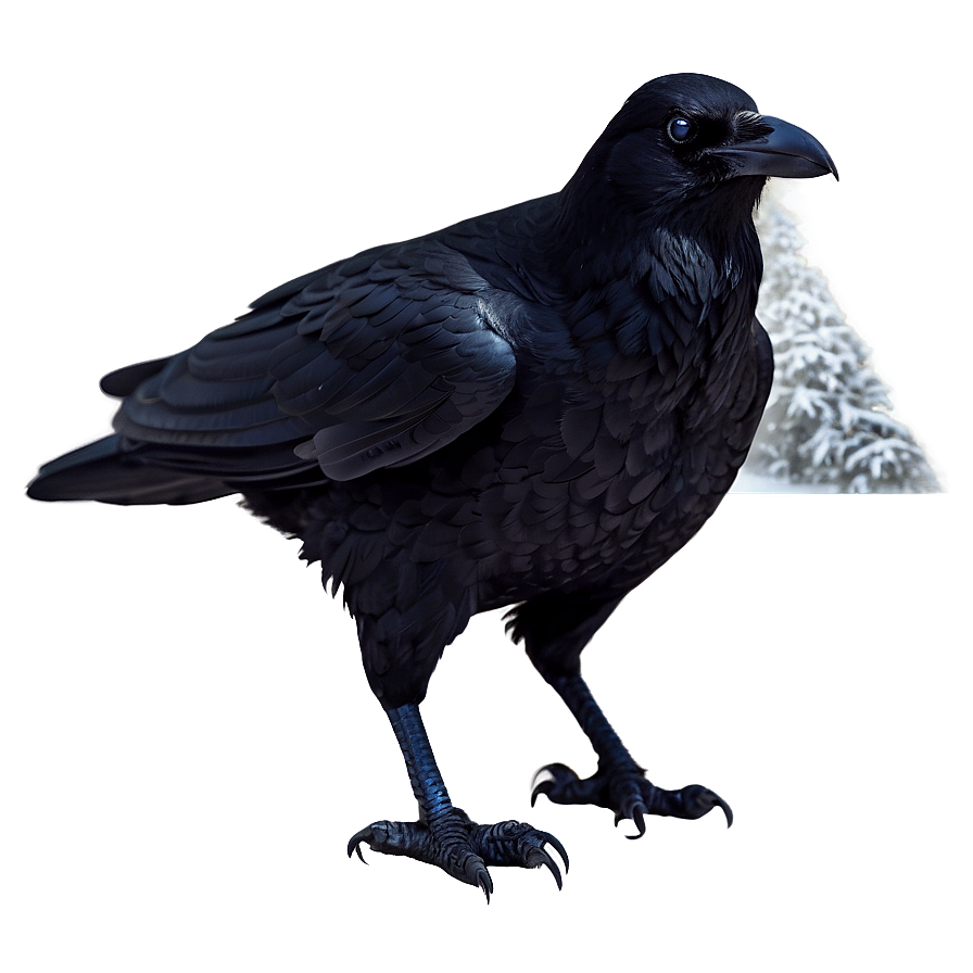 Snowy Raven Png 05062024 PNG image