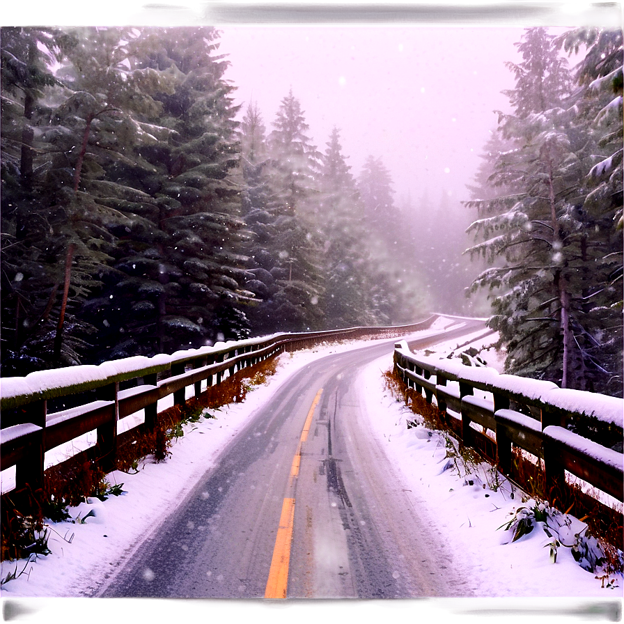 Snowy Road Blizzard Png 70 PNG image