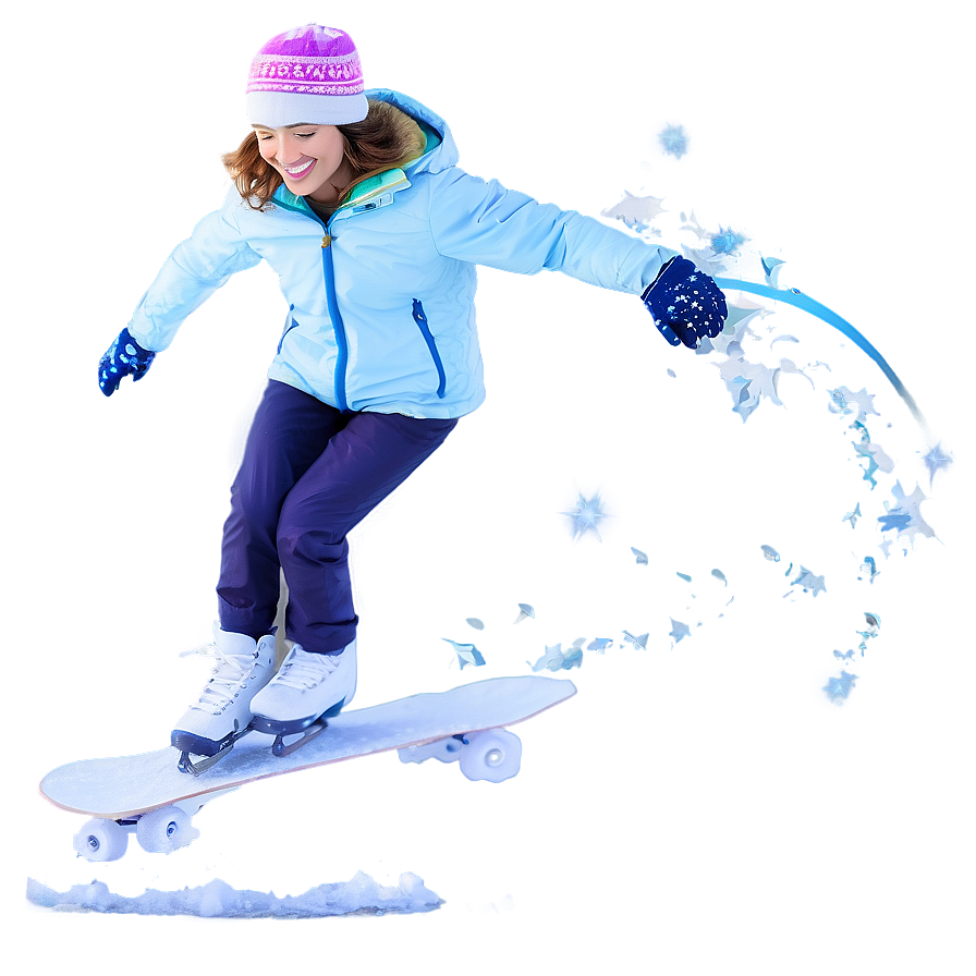 Snowy Skating Adventure Png 62 PNG image