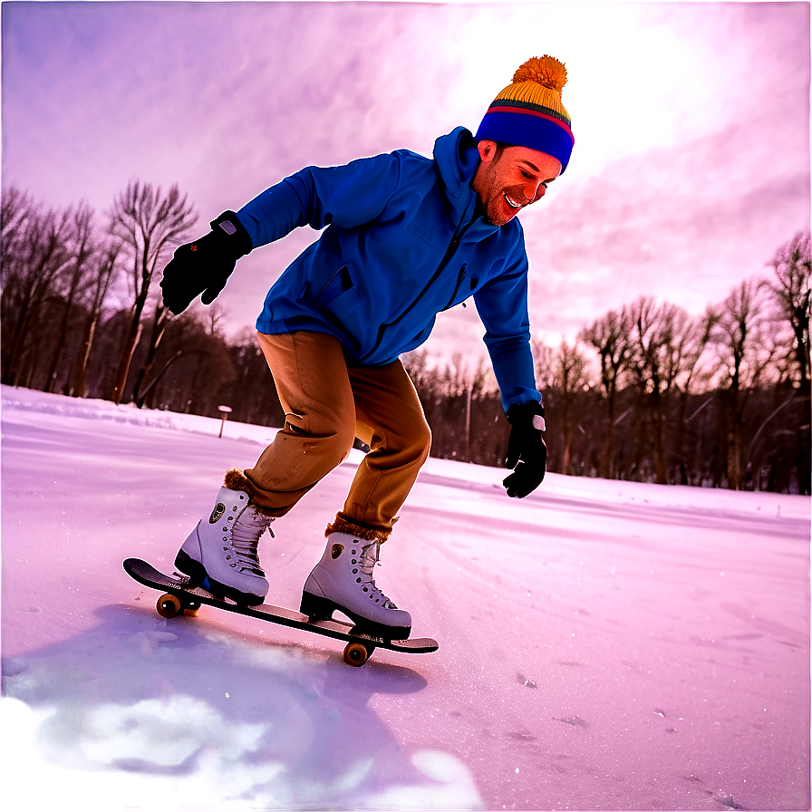 Snowy Skating Adventure Png 92 PNG image