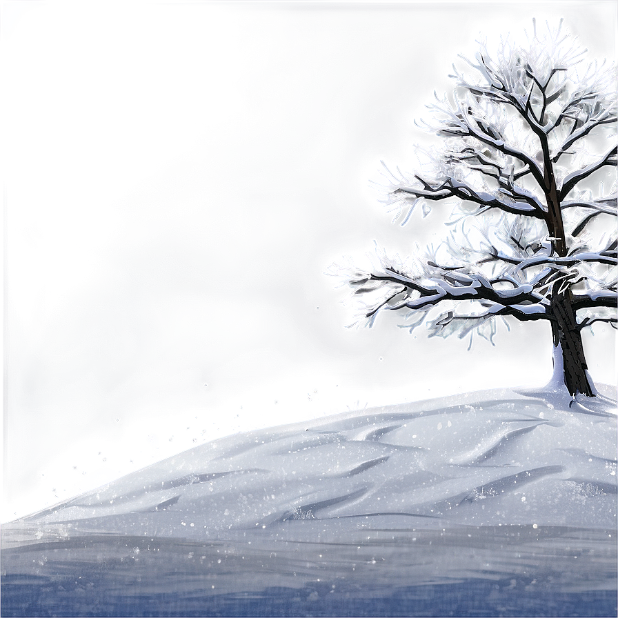 Snowy Tree In Blizzard Png 71 PNG image