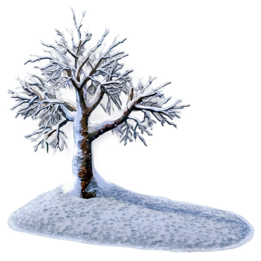 Snowy Tree In Valley Png 25 PNG image