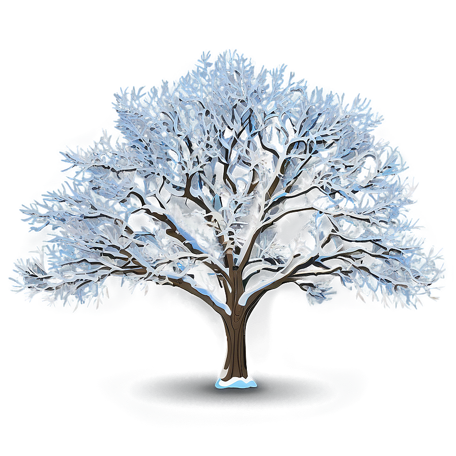 Snowy Tree In Winter Wonderland Png 06212024 PNG image