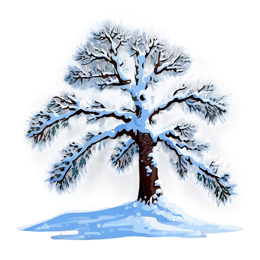 Snowy Tree In Winter Wonderland Png Wxm63 PNG image