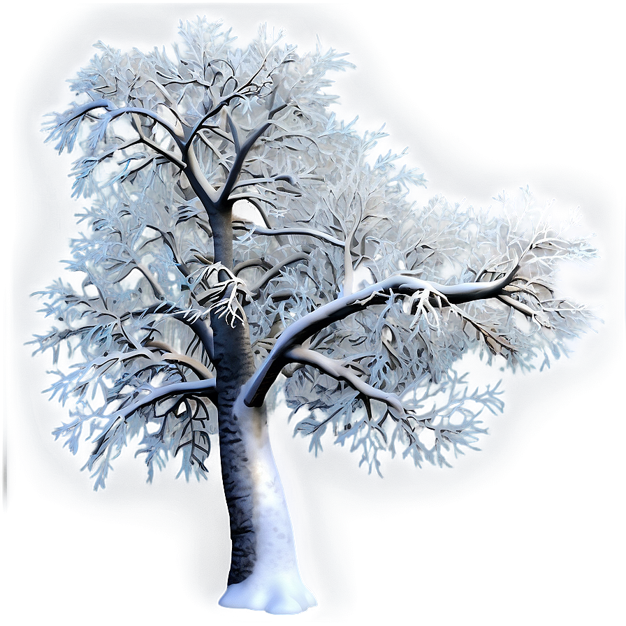 Snowy Tree Landscape Png Pua45 PNG image