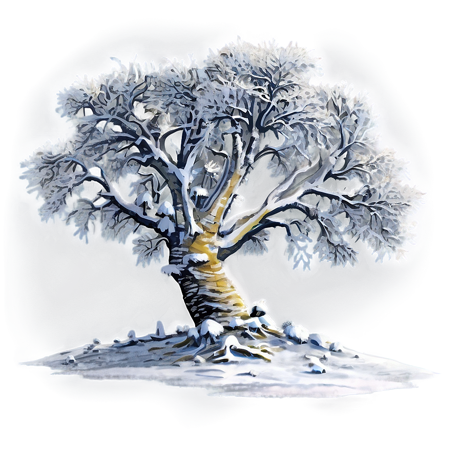 Snowy Tree On Mountain Png 56 PNG image