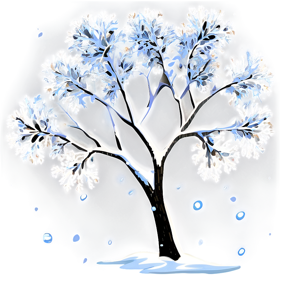 Snowy Tree Reflection Png Ksp50 PNG image