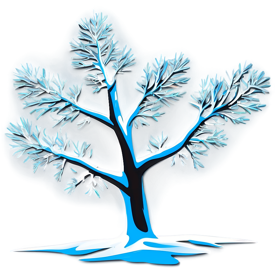 Snowy Tree Silhouette Png 06272024 PNG image