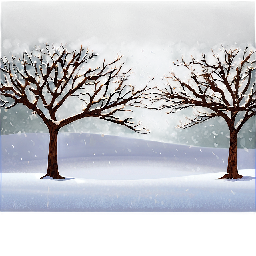 Snowy Tree With Lights Png Tkf PNG image