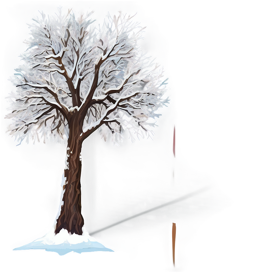 Snowy Tree With Sunray Png 06212024 PNG image