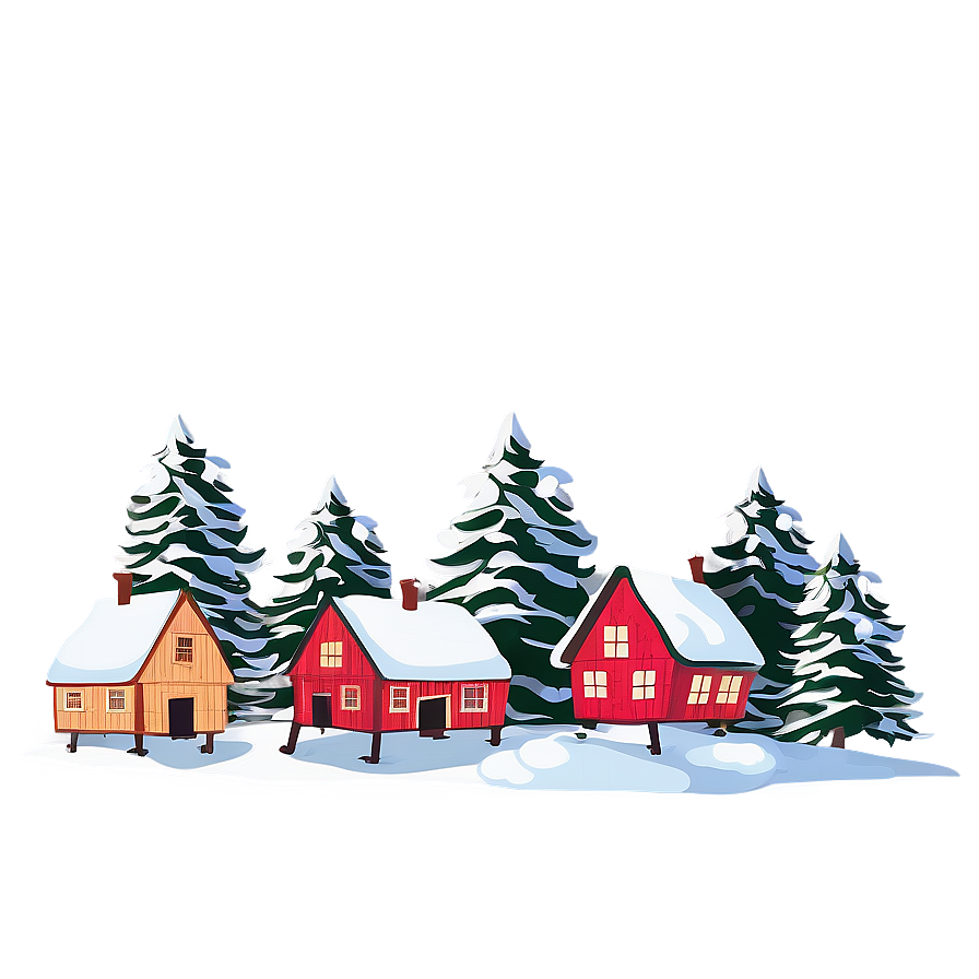 Snowy Village Transparent Png 93 PNG image