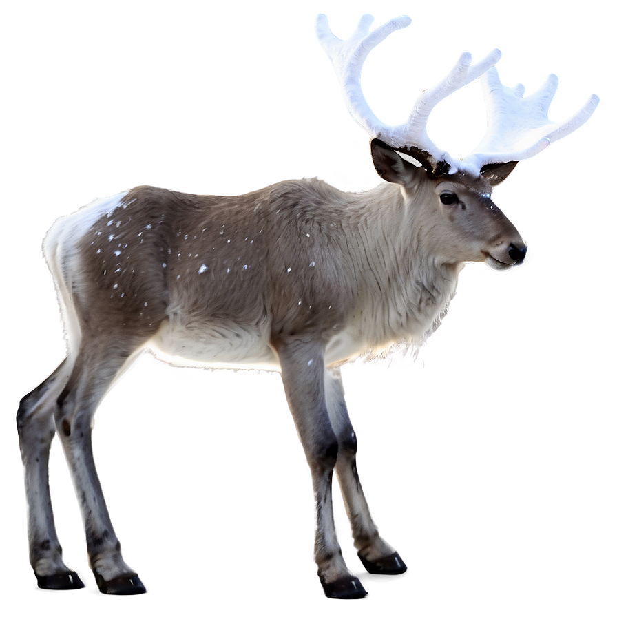 Snowy White Reindeer Png 04292024 PNG image