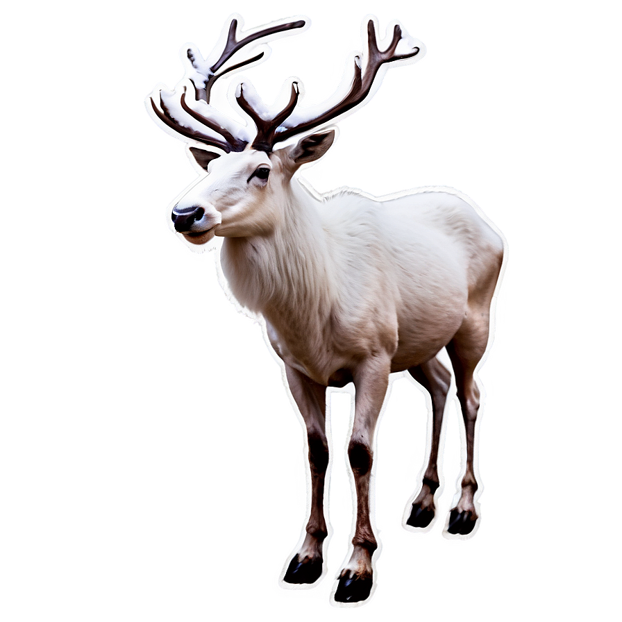 Snowy White Reindeer Png 78 PNG image