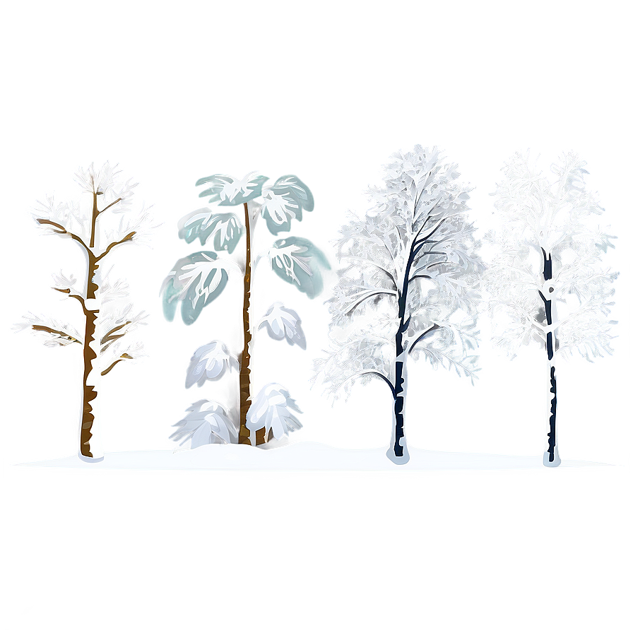 Snowy Wilderness Trees Png 27 PNG image