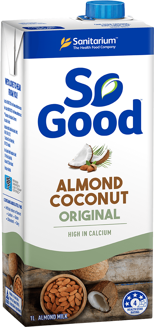 So Good Almond Coconut Milk Packaging PNG image