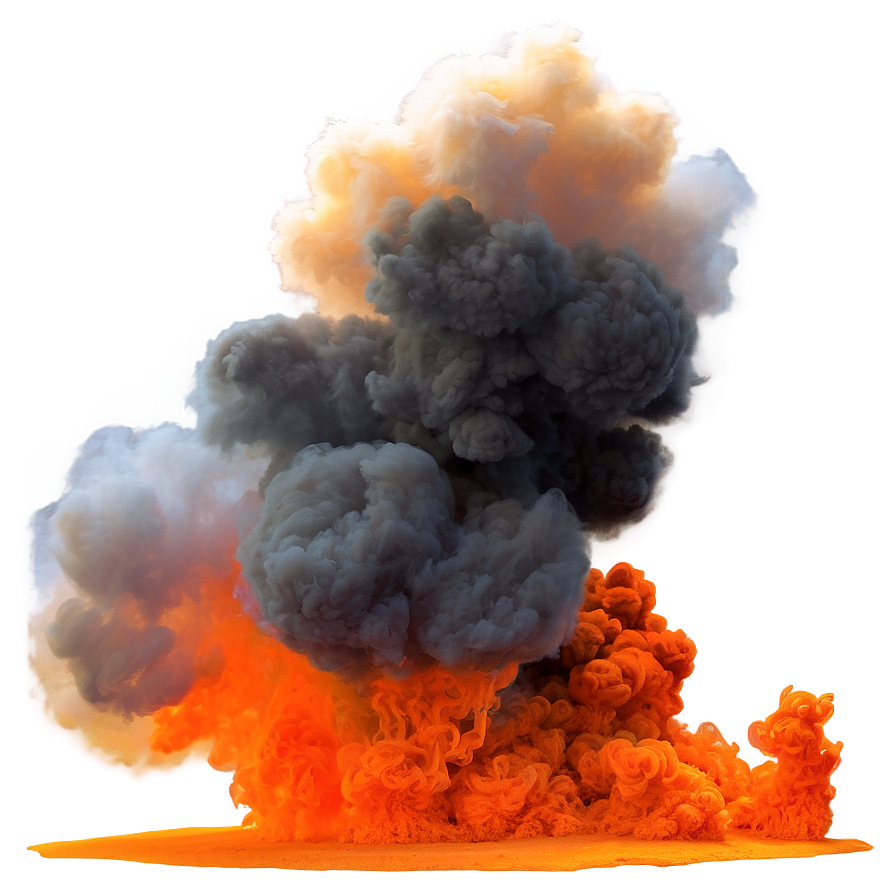 Soaring Orange Smoke Art Png 12 PNG image