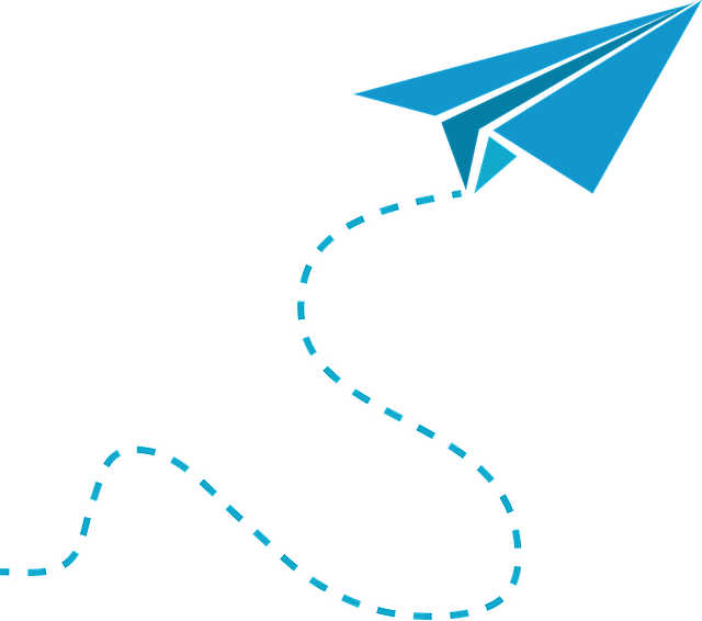 Soaring Paper Plane Graphic PNG image