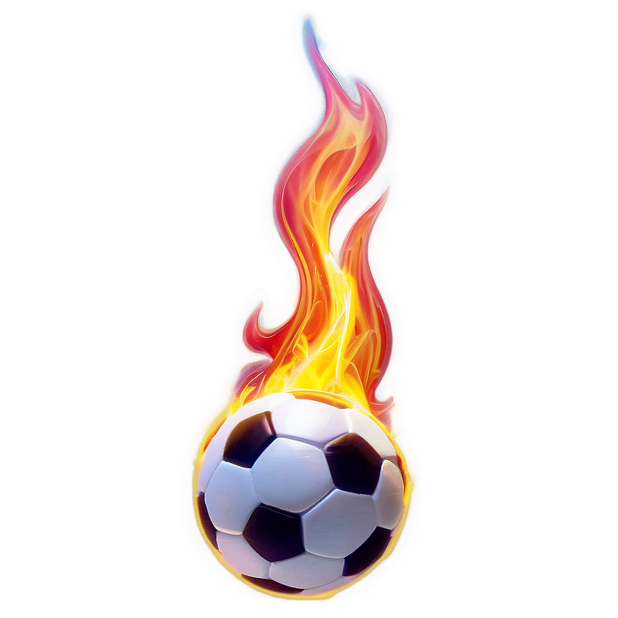 Soccer Ball Fire Trail Png 65 PNG image