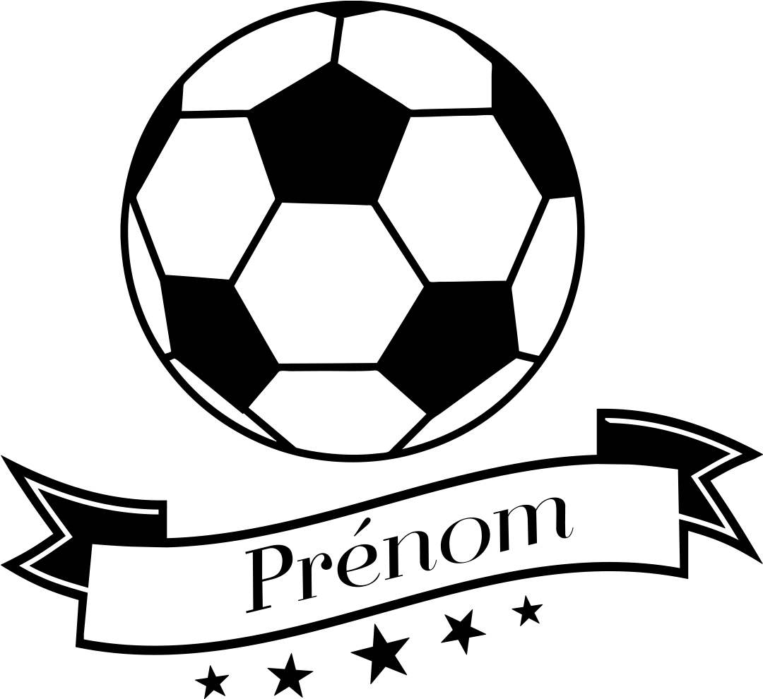 Soccer Ball Graphicwith Bannerand Stars PNG image