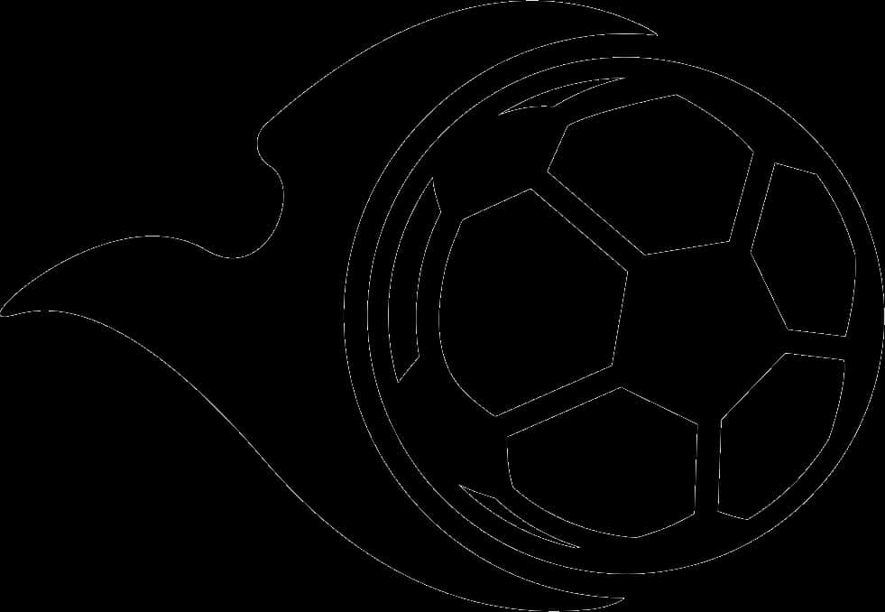 Soccer Ball Motion Outline PNG image
