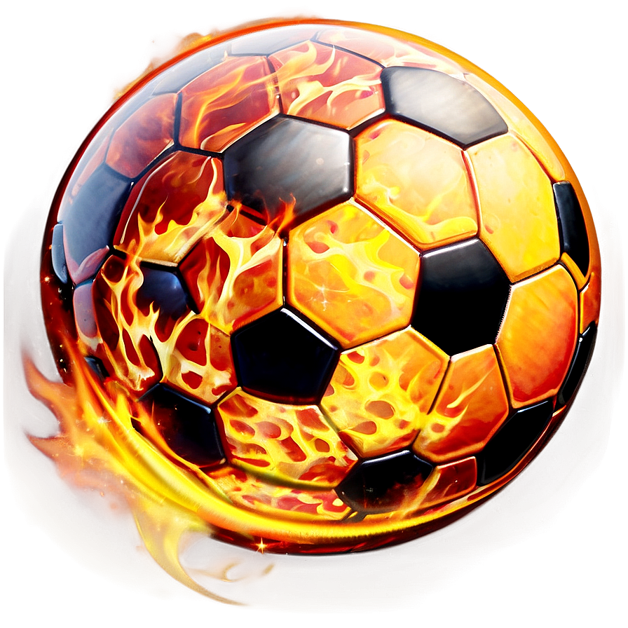 Soccer Ball On Fire Png Sih PNG image