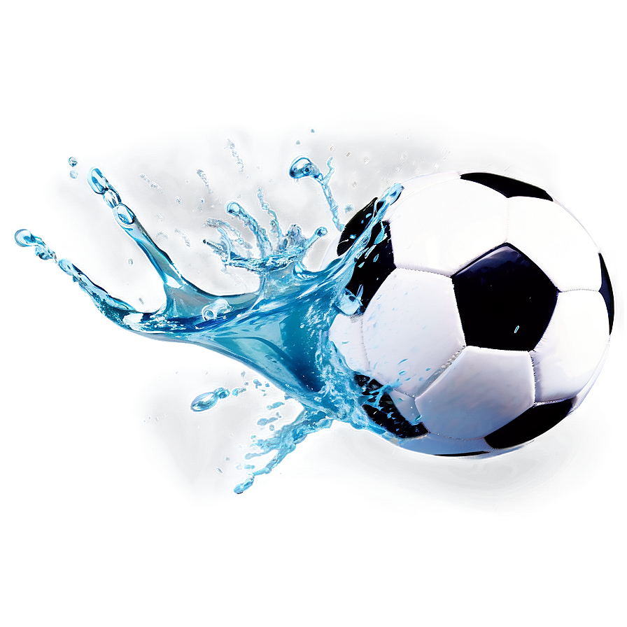 Soccer Ball Splash Water Png Ikv31 PNG image