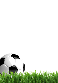 Soccer Ballon Grass Background PNG image