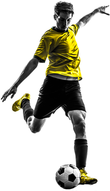 Soccer Player Control Ball Action PNG image