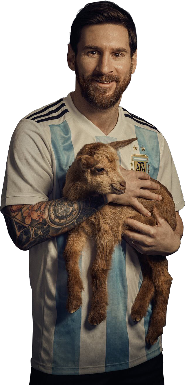 Soccer_ Player_ Holding_ Goat PNG image