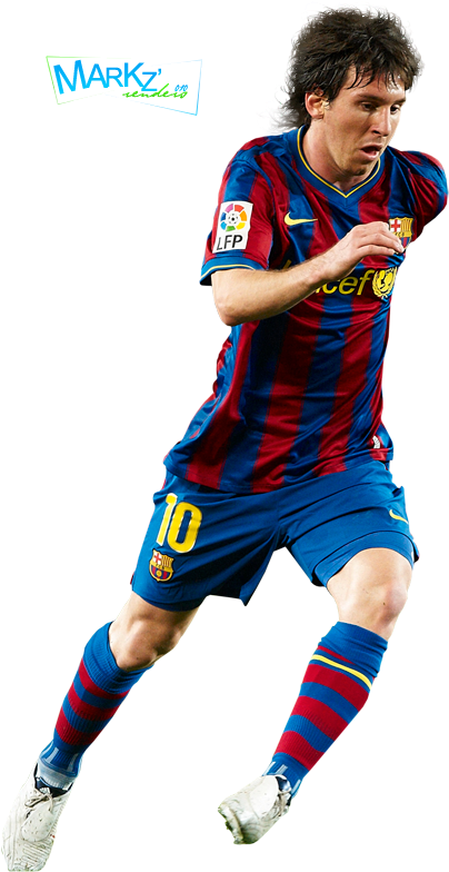 Soccer_ Player_ In_ Action_ Barcelona PNG image