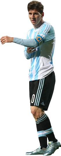 Soccer_ Player_in_ Argentina_ Kit PNG image