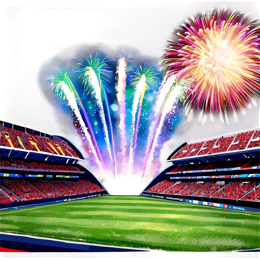 Soccer Stadium Fireworks Celebration Png 06252024 PNG image