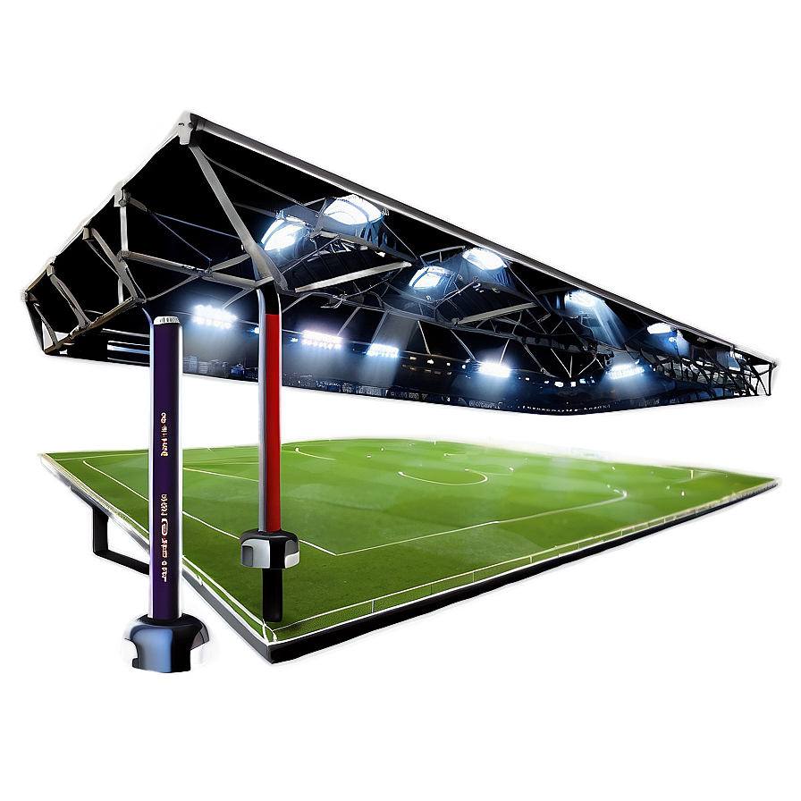 Soccer Stadium Floodlight Illumination Png 06252024 PNG image