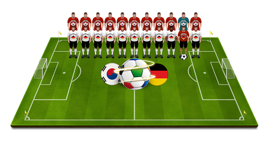 Soccer Team Formation Illustration PNG image