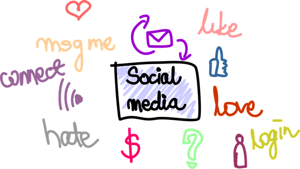 Social Media Concepts Doodle Background PNG image