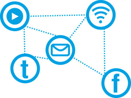 Social Media Connectivity Graphic PNG image