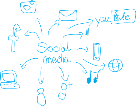 Social Media Connectivity Illustration PNG image