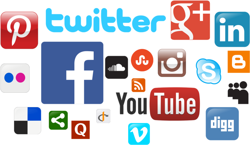 Social Media Icons Collection PNG image