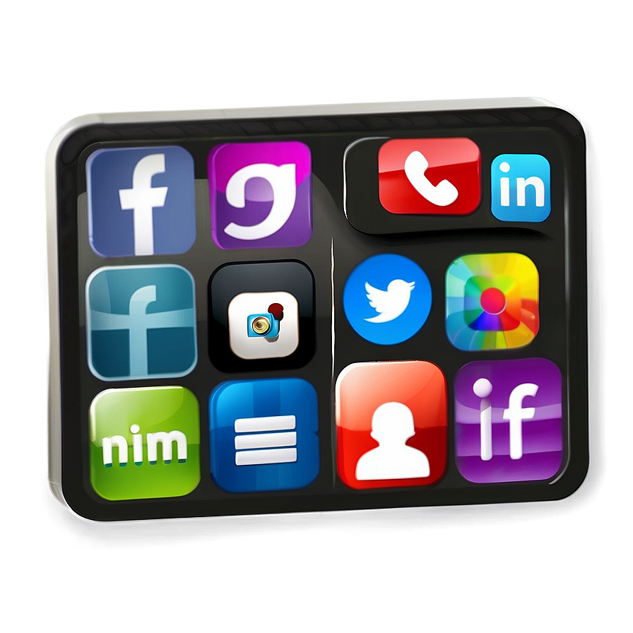 Social Media Icons For Students Png 05252024 PNG image