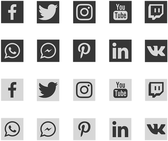 Social Media Icons Pattern PNG image
